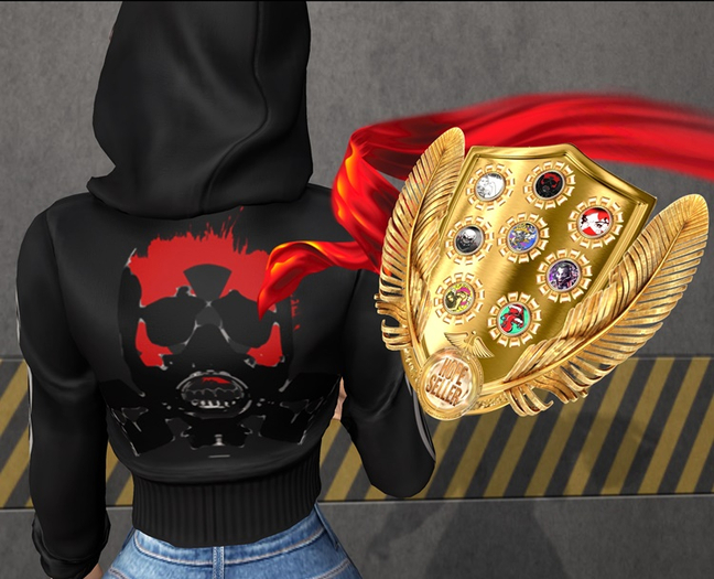 [HS] Alfa Hooded T-Shirt [Black]