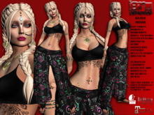 **NAJIDA BLACK INDIAN STYLE COMPLET OUTFIT** (WEAR)