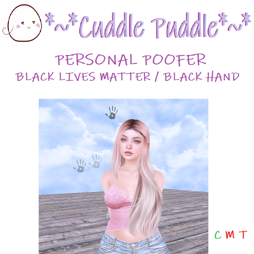 *~*CUDDLE PUDDLE*~* PERSONAL POOFER BLACK HAND