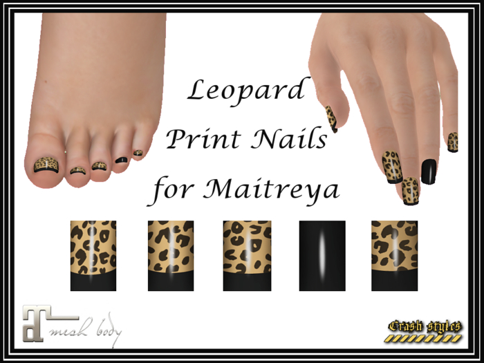 {CS}Leopard Print Nail Polish (Maitreya  only) add and touch