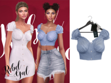 Rebel Gal - Get our Little Love Top - Sky (add it)