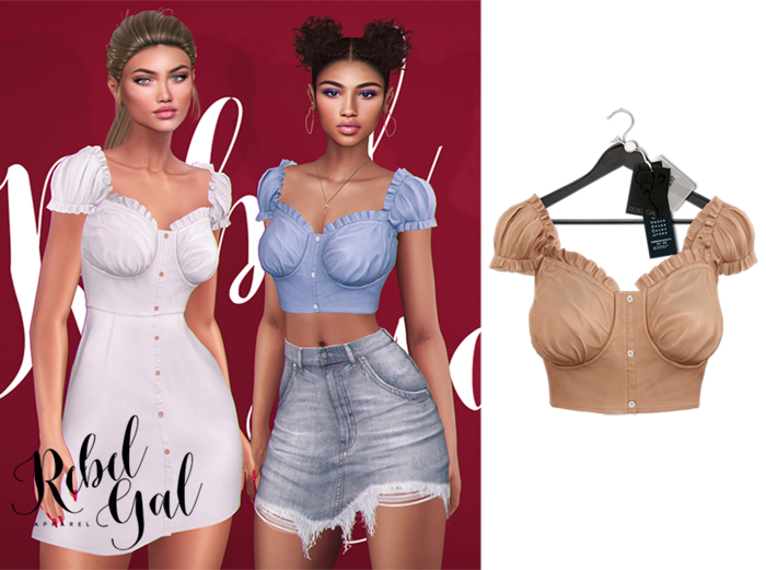Rebel Gal - Get our Little Love Top - Sand (add it)