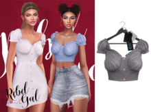 Rebel Gal - Get our Little Love Top - Gray (add it)