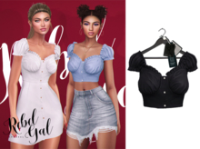 Rebel Gal - Get our Little Love Top - Black (add it)