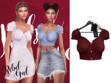 Rebel Gal - Get our Little Love Top - Wine (add it)