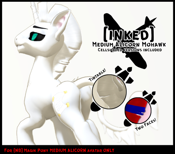 [INKED] Medium Alicorn Ponyhawk