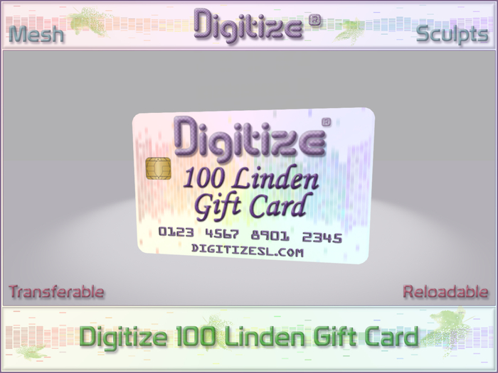 Digitize Gift Card 100L Package