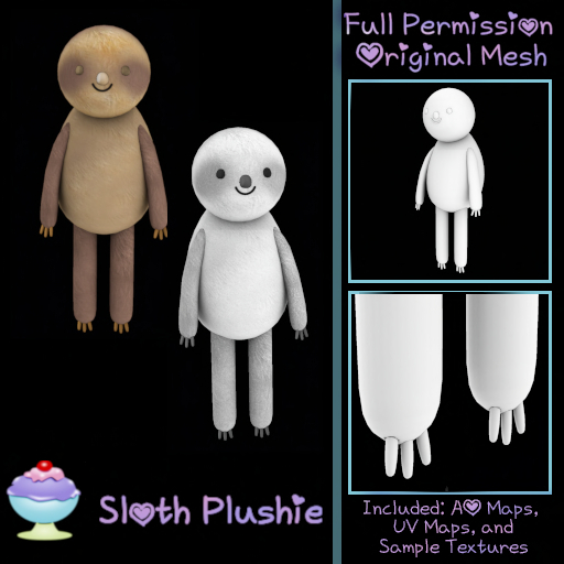 [Sherbert] Full Perm Sloth Plushie (ADD)
