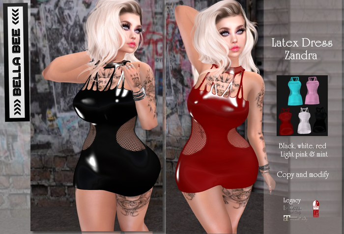 BellaBee Latex  Dress Zandra