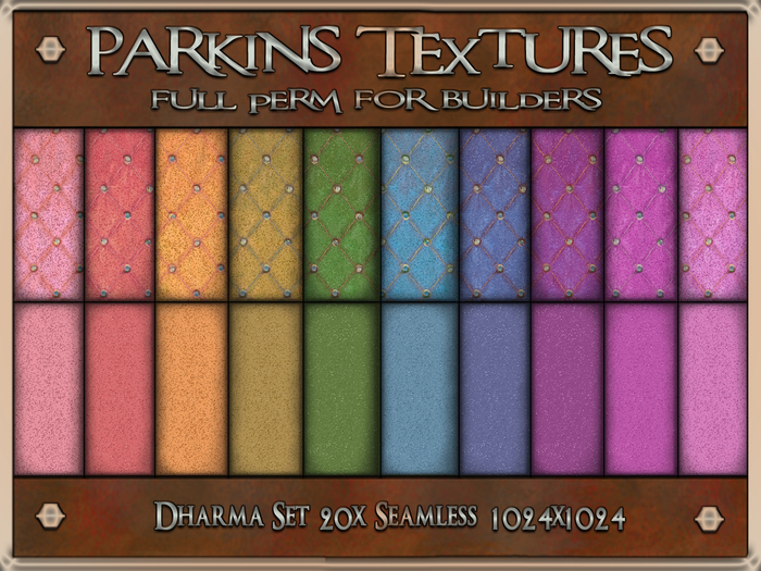 Parkins Textures - Dharma Set - 20x Full Perm Seamless 1024 - Fabric, Tufted, Quilt, Ethnic, Silk, Bright, Furniture