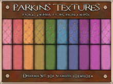 Parkins Textures - Dharma Set - 20x Full Perm Seamless 1024 - Fabric, Tufted, Quilt, Ethnic, Silk, Bright, Furniture