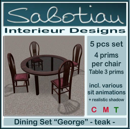 Dining Room Set "George" -teak- 5 pcs