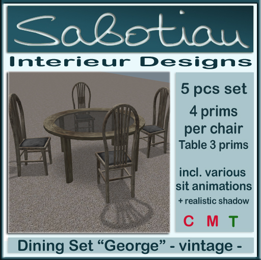 Dining Room Set "George" -vintage- 5 pcs