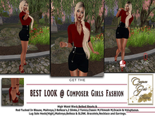!CGF-*Mason Red/Black* Short Outfit