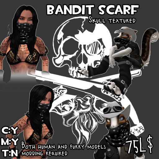 Bandit scarf - skulled [BB]