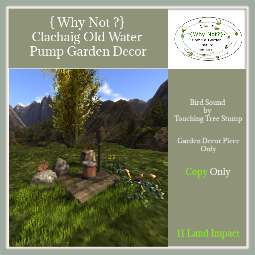 { Why Not ?} Clachaig Old Water Pump Garden Decor-Boxed