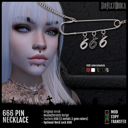 SFU - 666 Pin Necklace