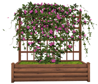 Yard Decor - Pink Flower Climbing Vine on Trellis