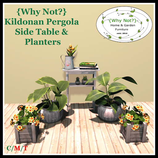{Why Not?} Kildonan Pergola Side Table & Planters-Boxed