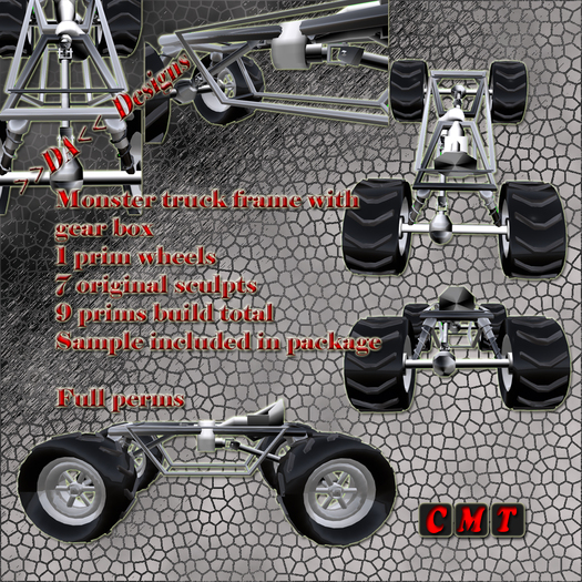Monster truck drive frame