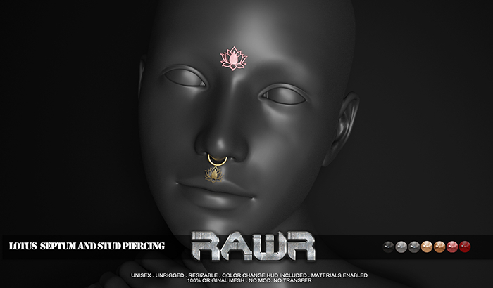 RAWR! Lotus Septum and Stud Piercing (wear me)