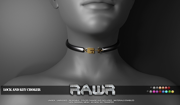 RAWR! Lock and Key Choker (wear me)