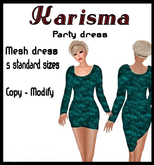 Karisma  Teal - party dress