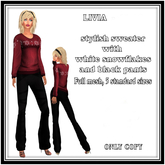 Livia red - pull and pants