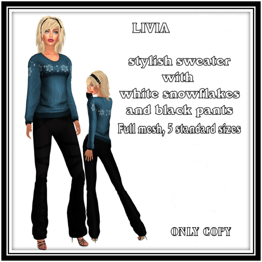 Livia blue - pull and pants