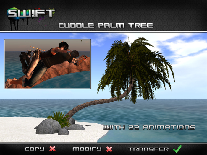 -SW!FT- Cuddle Palm tree ( 4 Prims) "PROMO" (LOW PRIM) 22 High Quality Animations