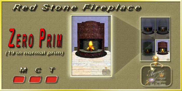 Fireplace Red Stone ZP-7118
