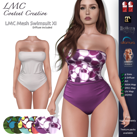 DEMO LMC Mesh - Swimsuit XI - Textures Included DEMO