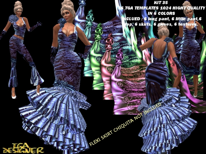 SEAMLESS DRESS KIT 35 TGA TEMPLATE FULL PERMS 
