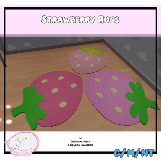.{Momo}. Strawberry Rugs
