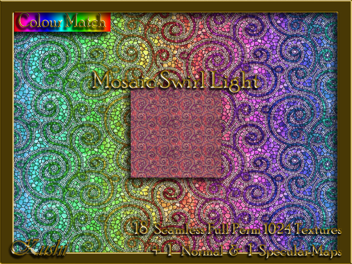 Mosaic Swirl Light Textures