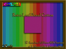 !Kushi! RetroLeafFloralCOTTON Textures -WearToUnpack