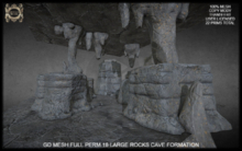 GD MESH FULL PERM 18 LARGE ROCKS CAVE FORMATION