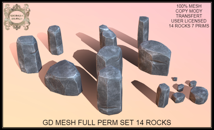 GD MESH FULL PERM SET 14 ROCKS