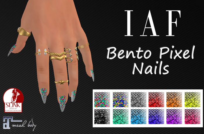 IAF Bento Pixel Nails (SLINK-MAITREYA)
