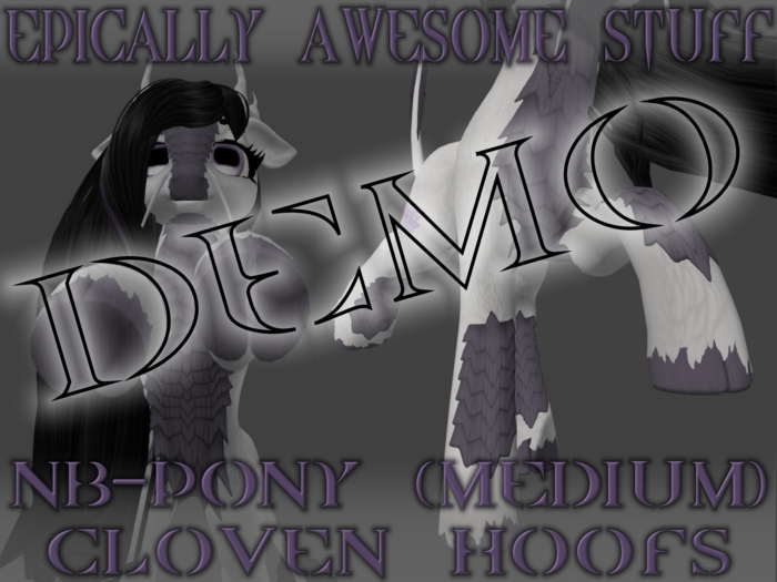~EAS~ NB pony (MEDIUM) cloven hoofs  <DEMO>