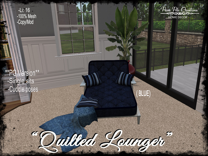 ~PPC~ Quilted Lounger (Blue) PG BOXED