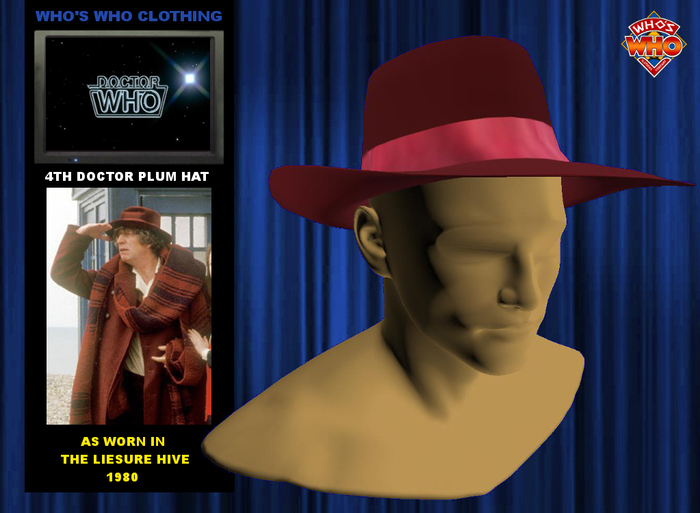 WW 4th Doctor hat plum