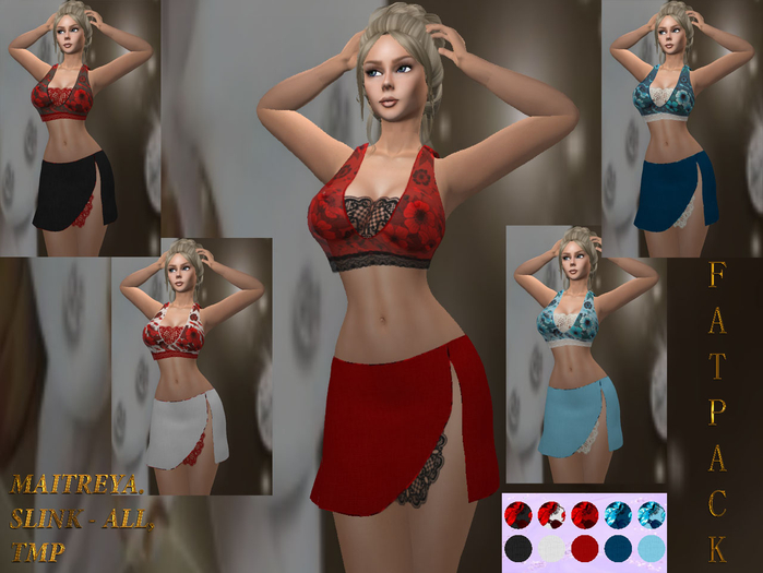 &ML& Fatpack Suit "Dark Flowers" with HUD (fp-lf) ALLBODIES