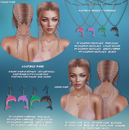 #10 CHAIN - Dolphin Necklace - Black