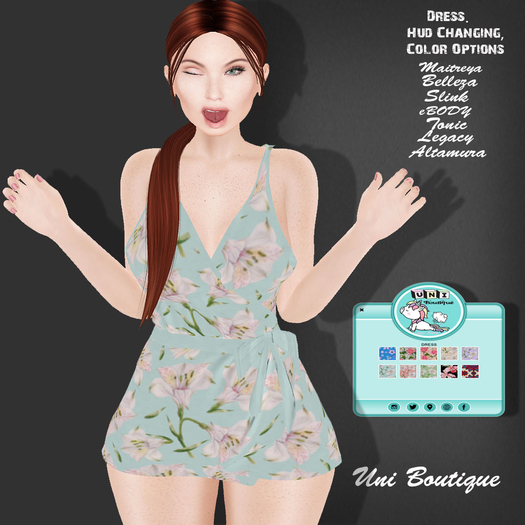+Uni Boutique+ Java Dress - Flowers - Wear Me