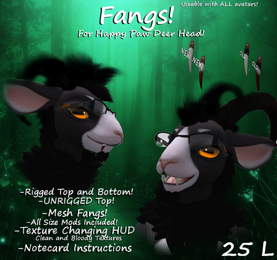 Fangs for Happy Paw Deer Head BOXED