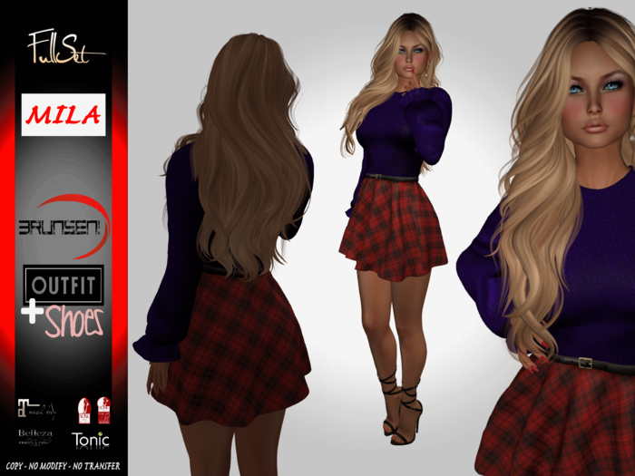 Brunsen Couture! Mila Outfit Chess Blue