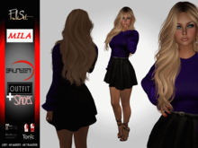 Brunsen Couture! Mila Outfit Black Blue