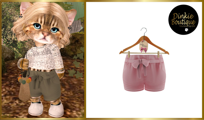 *DB* DINKIES PAPERBAG SHORTS blush