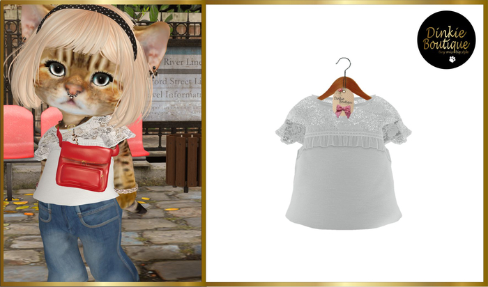 *DB* DINKIES MICHELLE TOP * white
